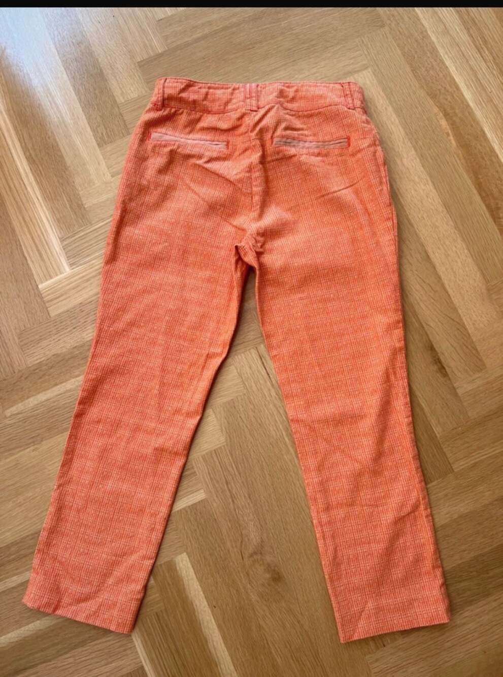 Cartonnier Anthropologie Charlie Trouser Orange Striped Ankle Pants